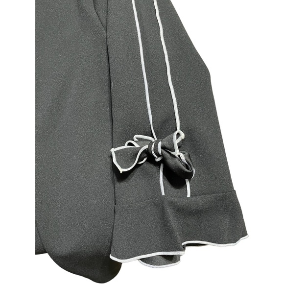 Chicos Romance Sleeve Top Black Size 2 - Picture 4 of 9